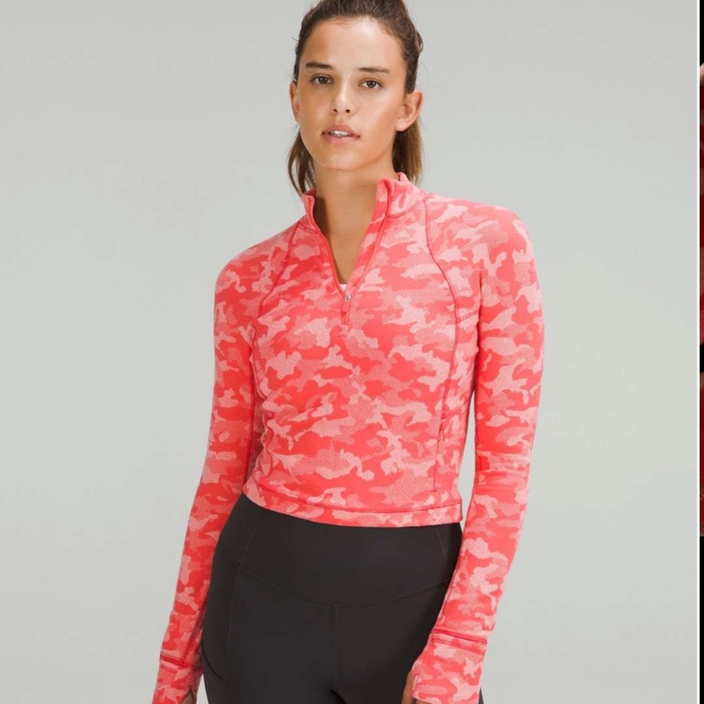 Lululemon Its Rulu Run Cropped Half Zip